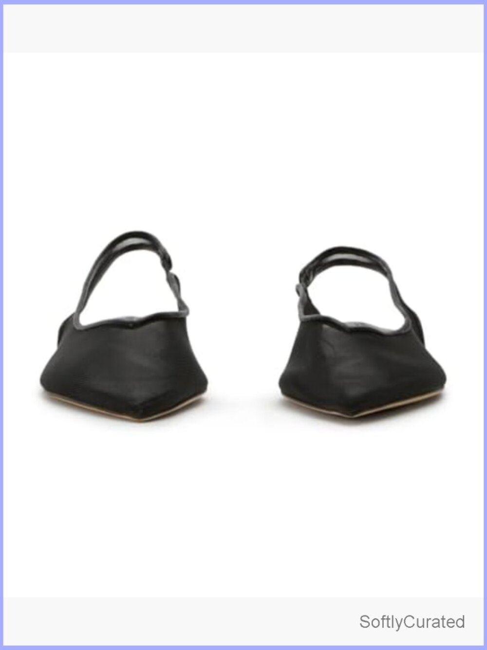Mesh Slingback Ballet Flats Women Pointed Toe Slip On Low Heels Casual Work - Picture 3 of 4